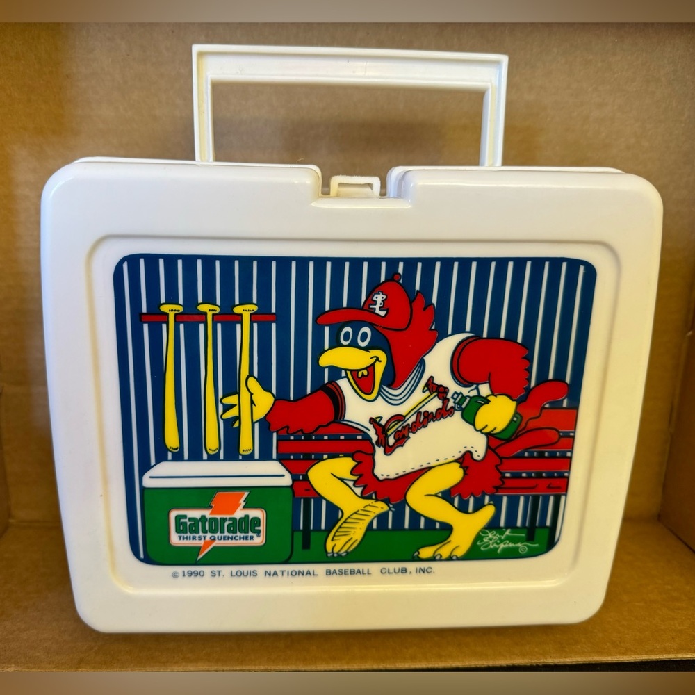 Vintage 1990 St. Louis Cardinals Gatorade lunch box